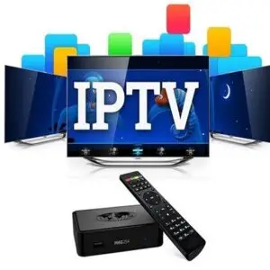 Abonnement IPTV Quebec affiché sur un téléviseur avec interface moderne.