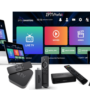 Forfait IPTV Quebec compatible avec tous les appareils et applications comme IPTV Smarters, Amazon Fire Stick et MAG.