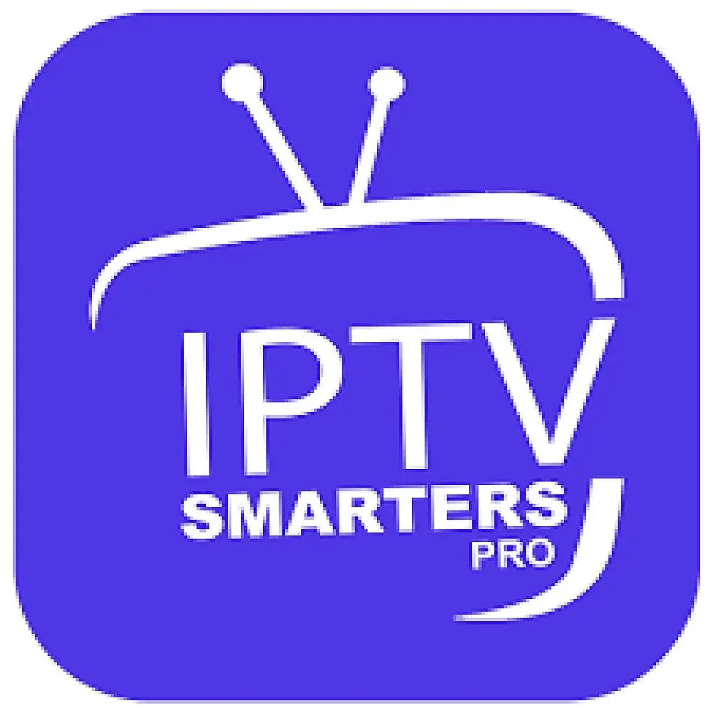Interface utilisateur de l'application IPTV Smarters pour gérer Live TV, Films et Séries.